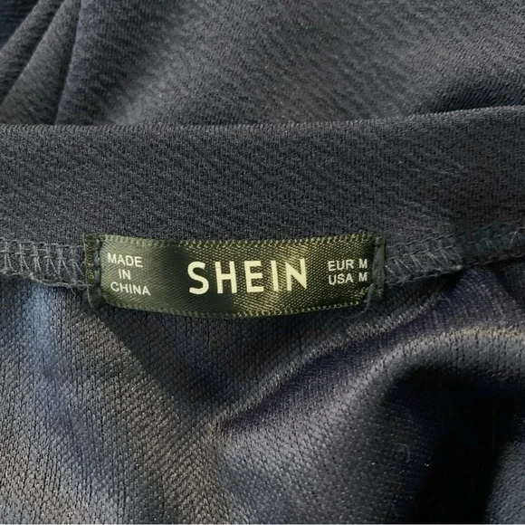 SHEIN Navy Blue Oversized Long Sleeve Tunic Dress - Picture 8 of 8